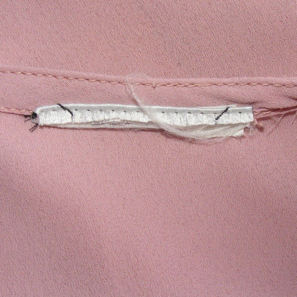 Vintage Blouse, M, Pink, Sequin statement Shoulders, Long sleeve, button front - Picture 11 of 11